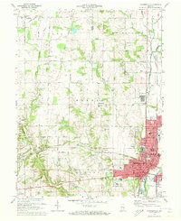 Download a high-resolution, GPS-compatible USGS topo map for Connersville, IN (1973 edition)