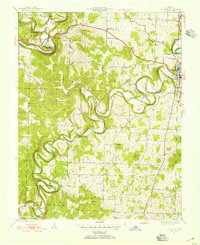 1944 Map of Corydon, IN, 1955 Print