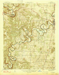 preview thumbnail of historical topo map of Harrison County, IN in 1947