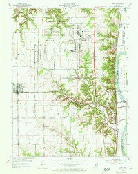 Download a high-resolution, GPS-compatible USGS topo map for Dana, IN (1957 edition)