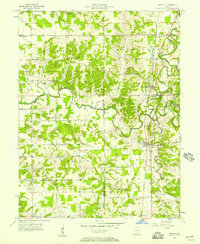 1956 Map of Deputy, IN, 1957 Print