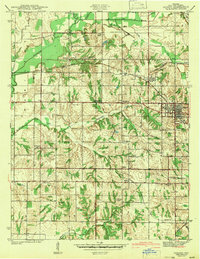 Download a high-resolution, GPS-compatible USGS topo map for Dugger, IN (1943 edition)