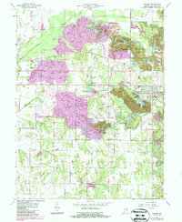 Download a high-resolution, GPS-compatible USGS topo map for Dugger, IN (1987 edition)