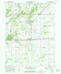 Download a high-resolution, GPS-compatible USGS topo map for Dunreith, IN (1991 edition)