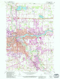 preview thumbnail of historical topo map of Elkhart, IN in 1961