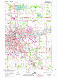 Download a high-resolution, GPS-compatible USGS topo map for Elkhart, IN (1982 edition)