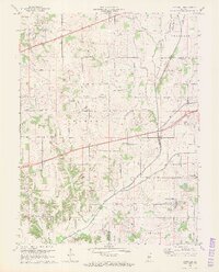 preview thumbnail of historical topo map of Putnam County, IN in 1970