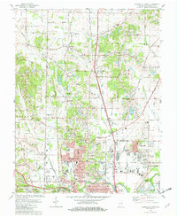 preview thumbnail of historical topo map of Vanderburgh County, IN in 1981