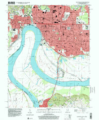 Download a high-resolution, GPS-compatible USGS topo map for Evansville South, IN (2001 edition)