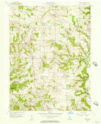 1956 Map of Everton, 1957 Print