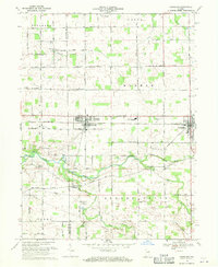 1969 Map of Farmland, IN, 1970 Print