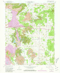 preview thumbnail of historical topo map of Warrick County, IN in 1960