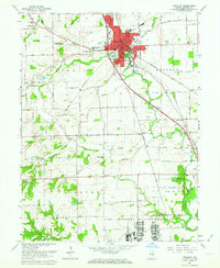 Download a high-resolution, GPS-compatible USGS topo map for Franklin, IN (1968 edition)