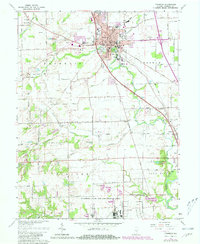 preview thumbnail of historical topo map of Franklin, IN in 1961