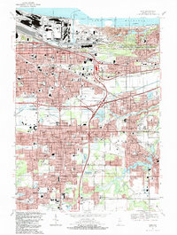 preview thumbnail of historical topo map of Gary, IN in 1991