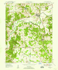 1947 Map of Morgan County, IN, 1958 Print