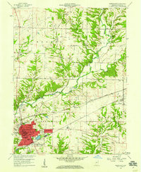 Download a high-resolution, GPS-compatible USGS topo map for Greencastle, IN (1959 edition)