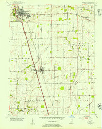 1953 Map of Greenwood, 1954 Print