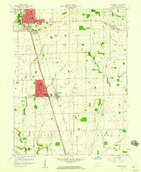 1959 Map of Greenwood, 1960 Print