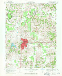 Download a high-resolution, GPS-compatible USGS topo map for Huntingburg, IN (1971 edition)