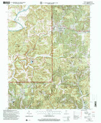 preview thumbnail of historical topo map of Martin County, IN in 1993
