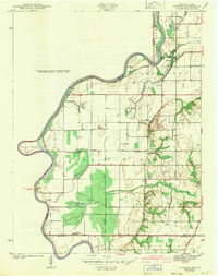preview thumbnail of historical topo map of Vigo County, IN in 1942