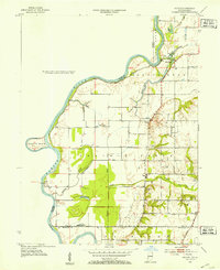 Download a high-resolution, GPS-compatible USGS topo map for Hutton, IN (1953 edition)