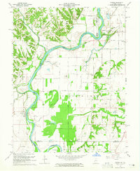 preview thumbnail of historical topo map of Vigo County, IN in 1964