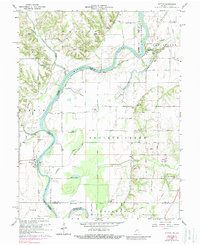 Download a high-resolution, GPS-compatible USGS topo map for Hutton, IN (1989 edition)