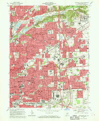 preview thumbnail of historical topo map of Marion County, IN in 1967