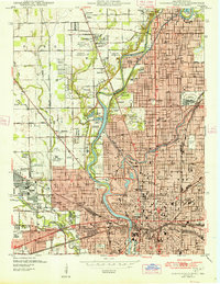 1948 Map of Indianapolis West