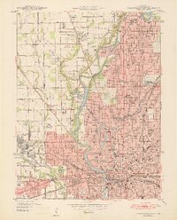 1948 Map of Indianapolis West