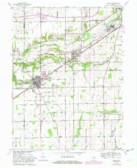 1962 Map of Ingalls, IN, 1982 Print