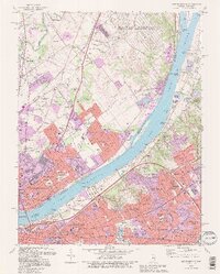 preview thumbnail of historical topo map of Jeffersonville, IN in 1993