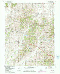 preview thumbnail of historical topo map of Vanderburgh County, IN in 1981