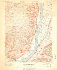 preview thumbnail of historical topo map of Jefferson County, IN in 1951