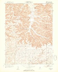 preview thumbnail of historical topo map of Washington County, IN in 1953