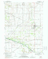 1969 Map of Kouts, 1989 Print