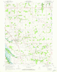 1969 Map of La Fontaine, IN, 1972 Print