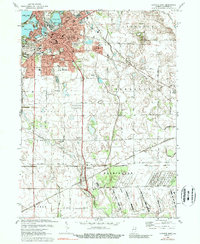 preview thumbnail of historical topo map of LaPorte County, IN in 1977