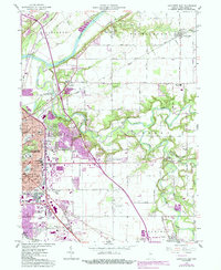 preview thumbnail of historical topo map of Tippecanoe County, IN in 1961