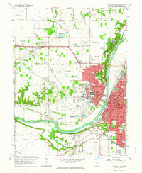 preview thumbnail of historical topo map of Tippecanoe County, IN in 1961