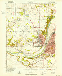 1950 Map of Lafayette, 1952 Print