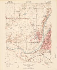 1950 Map of Lafayette, 1952 Print