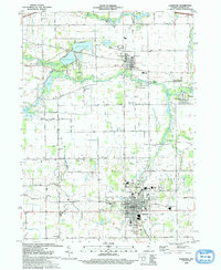 Download a high-resolution, GPS-compatible USGS topo map for Lagrange, IN (1993 edition)