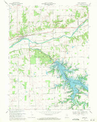 preview thumbnail of historical topo map of Lagro, IN in 1969