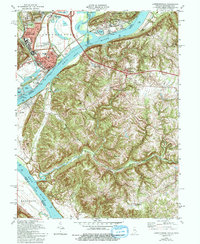 preview thumbnail of historical topo map of Lawrenceburg, IN in 1981