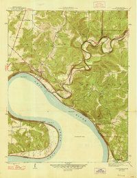 preview thumbnail of historical topo map of Leavenworth, IN in 1947