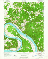 1950 Map of Leavenworth, IN, 1965 Print
