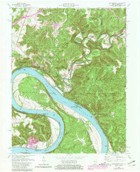 preview thumbnail of historical topo map of Leavenworth, IN in 1970